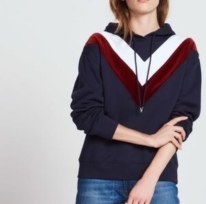Sandro Hoodie with Velvet Chevron
